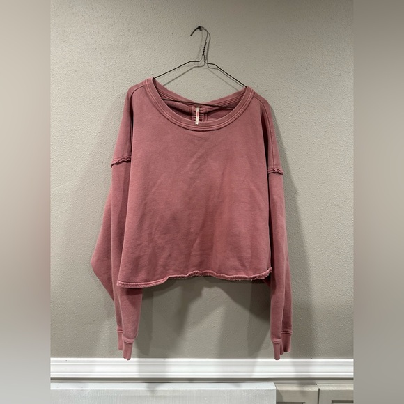 Free People Bae Pullover Dropped Shoulder Summer Sparrow Oversized Top - Picture 5 of 8